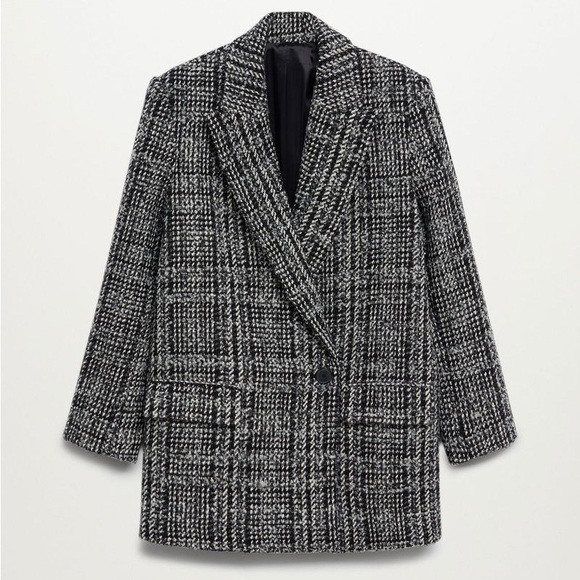 MANGO Oversized Anna Tweed Blazer (M) - Picture 2 of 12